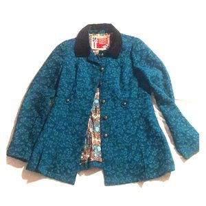 Free People blue flower jacket